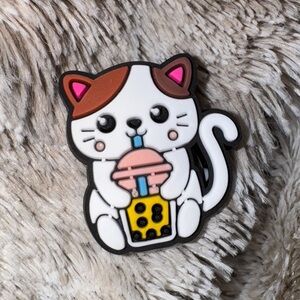 Adorable Boba Cat Shoe Charm 5/$20